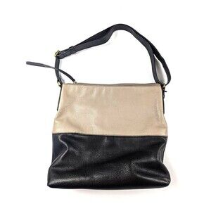 Fossil Black and Cream Hobo Bag
